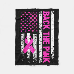Back The nk Breast Cancer Awareness Flag Toddler Fleece Blanket
