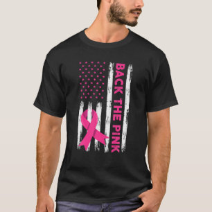 Back The Pink American Flag Ribbon Breast Cancer A T-Shirt