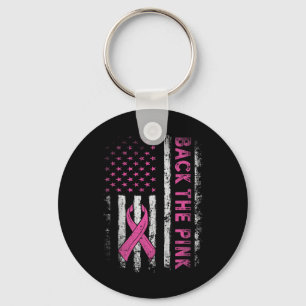 Back The Pink Breast Cancer Awareness Flag Toddler Key Ring