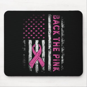 Back The Pink Breast Cancer Awareness Flag Toddler Mouse Mat