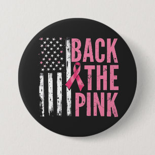 Back the Pink Breast Cancer Awareness Month 7.5 Cm Round Badge