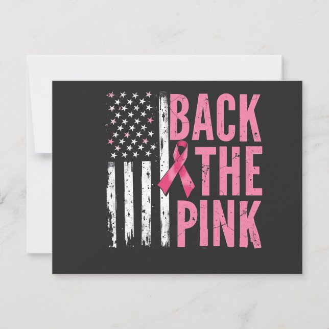 Back the Pink Breast Cancer Awareness Month  Card (Front)
