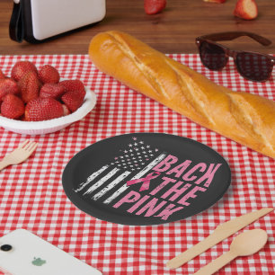 Back the Pink Breast Cancer Awareness Month Paper Plate