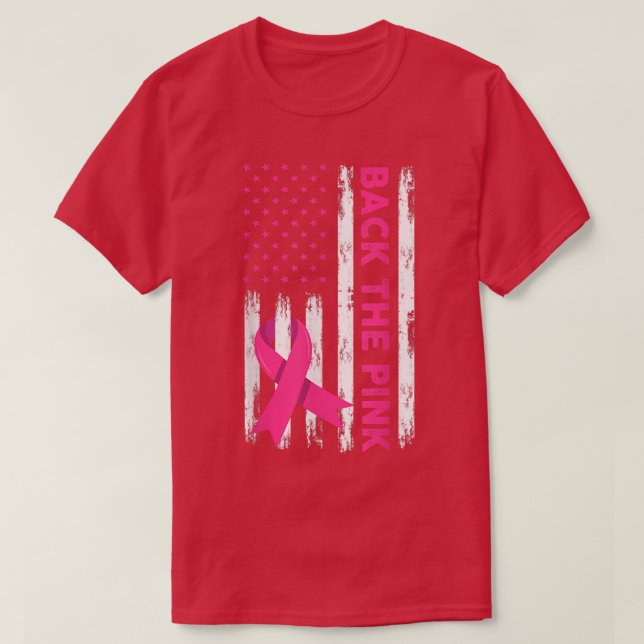 Back The Pink Breast Cancer Awareness  T-Shirt (Design Front)