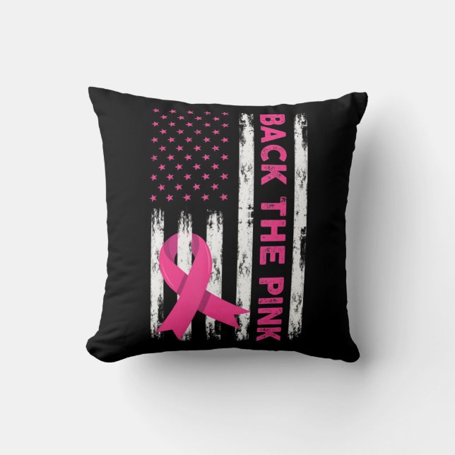 Back The Pink Breast Cancer Awareness T-Shirt62  Cushion (Front)