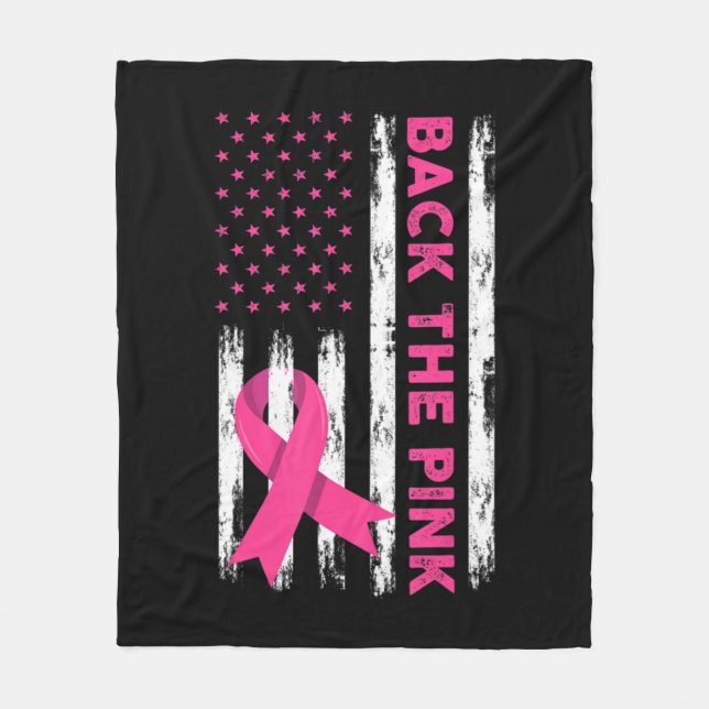 Back The Pink Breast Cancer Awareness T-Shirt62  Fleece Blanket (Front)