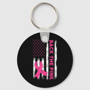 Back The Pink Breast Cancer Awareness T-Shirt62 Key Ring
