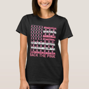 back the pink breast cancer awareness Us Flag T-Shirt