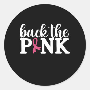Back The Pink Family Match Breast Cancer Awareness Classic Round Sticker