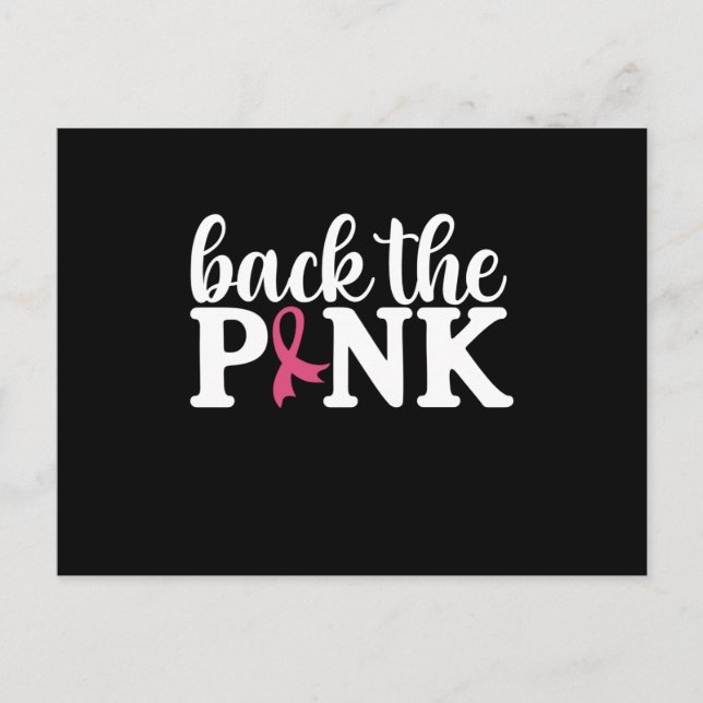 Back The Pink Family Match Breast Cancer Awareness Postcard (Front)