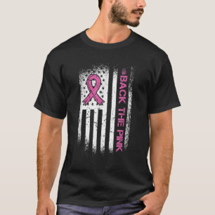Back The Pink Ribbon American Flag Breast Cancer A T-Shirt