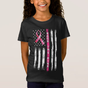 Back The Pink Ribbon Flag Breast Cancer Awareness T-Shirt