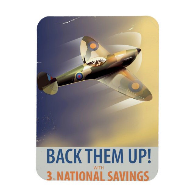 Back them up! WW2 poster Magnet (Vertical)