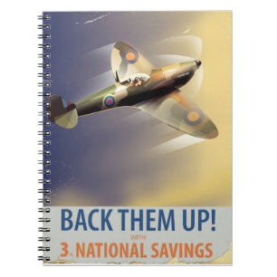 Back them up! WW2 poster Notebook