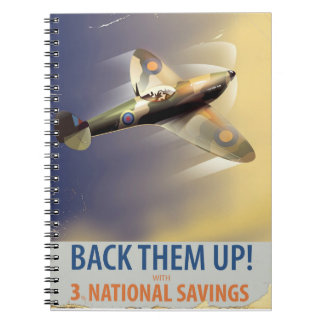 Back them up! WW2 poster Notebook