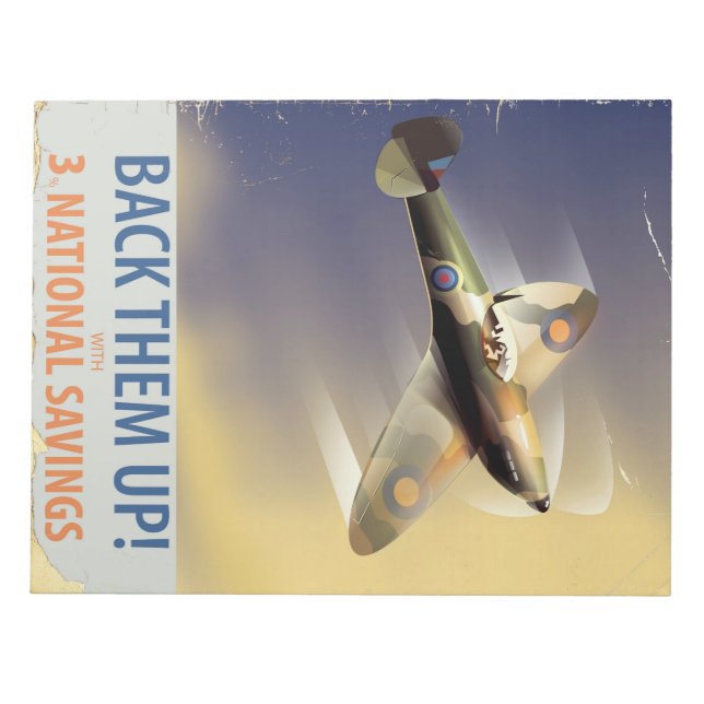 Back them up! WW2 poster Notepad (Front)