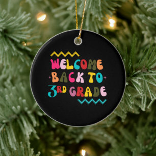 Back to 3rd Grade for Third Grade Teachers Ceramic Tree Decoration