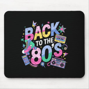 Back To 80s 1980s Vintage Eighties Retro Birthday Mouse Mat