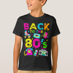 Back To 80's 1980s Vintage Style Eighties Retro Pa T-Shirt