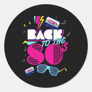 Back To 80'S I Love 80'S Classic Round Sticker
