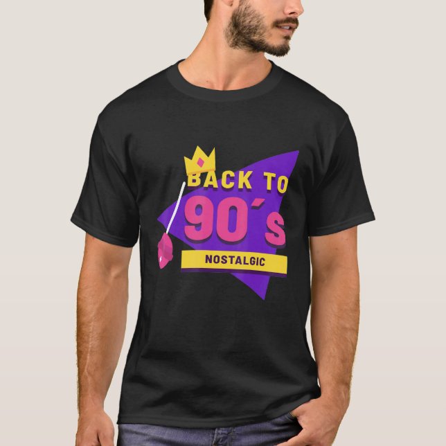 Back To 90's Nostalgic Party Hip Hip Rap R&b Vinta T-Shirt (Front)
