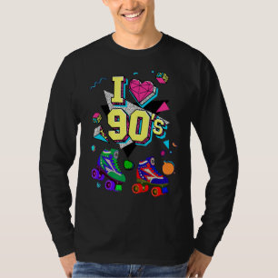 Back To 90's Rolling Shoes I Love 90's Illustratio T-Shirt