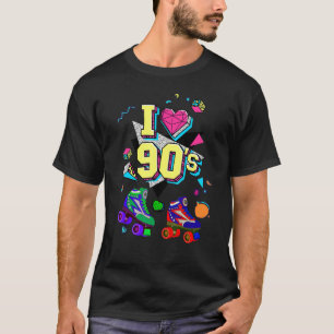 Back To 90's Rolling Shoes I Love 90's Illustratio T-Shirt