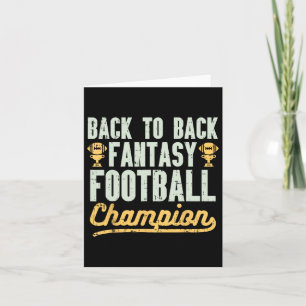 Back To Back Fantasy Football Champion Gridiron Le Card