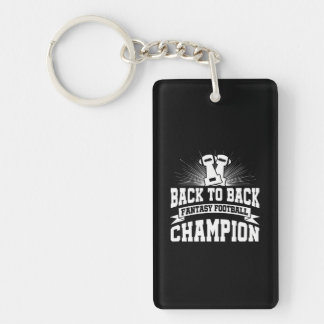 Back to Back Fantasy Football Champion League Key Ring