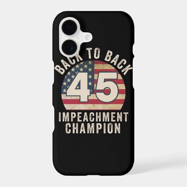 Back to Back Impeachment Champ American Flag Vinta (Back)