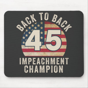 Back to Back Impeachment Champ American Flag Vinta Mouse Mat