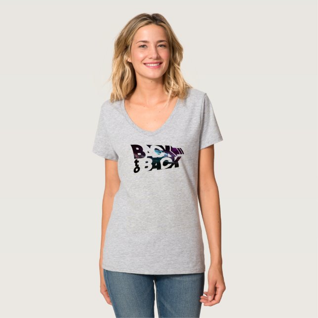 Back to Back | Women's V-Neck T-Shirt (Front Full)