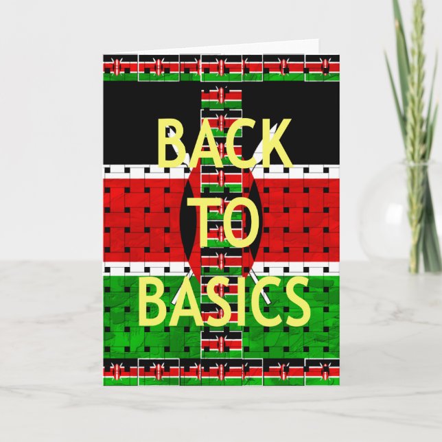 Back to Basics: Kenya Flag Themed Weaving Culture Card (Front)
