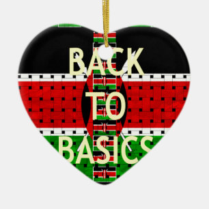 Back to Basics: Kenya Flag Themed Weaving Culture Ceramic Tree Decoration
