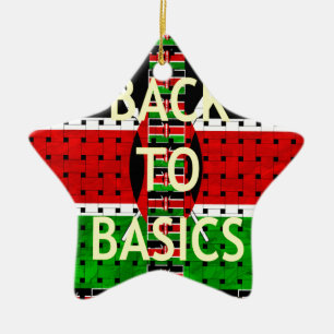 Back to Basics: Kenya Flag Themed Weaving Culture Ceramic Tree Decoration