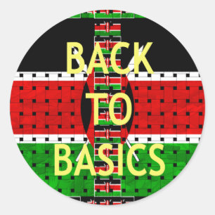 Back to Basics: Kenya Flag-Themed  Weaving Culture Classic Round Sticker