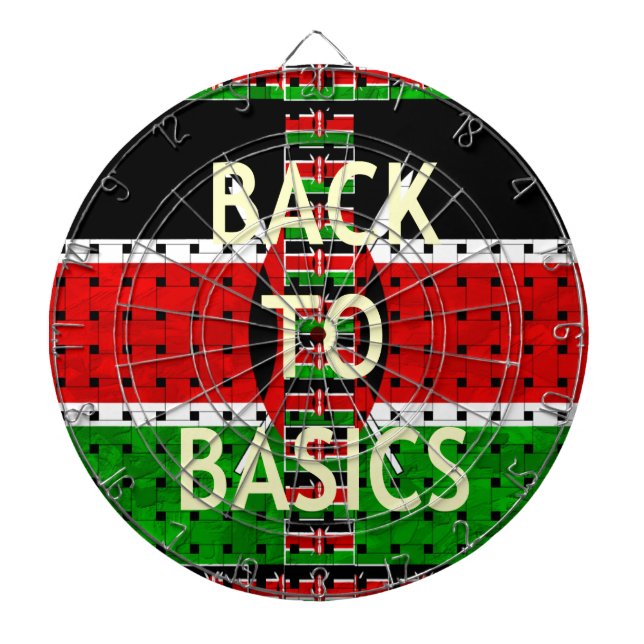 Back to Basics: Kenya Flag Themed Weaving Culture Dartboard (Front)