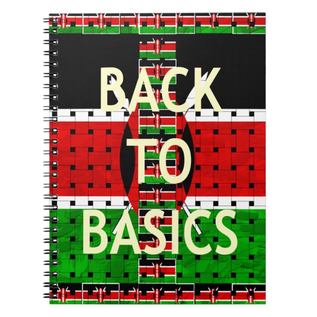 Back to Basics: Kenya Flag Themed Weaving Culture Notebook (Front)