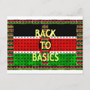 Back to Basics: Kenya Flag Themed Weaving Culture Postcard