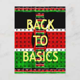 Back to Basics: Kenya Flag Themed Weaving Culture Postcard
