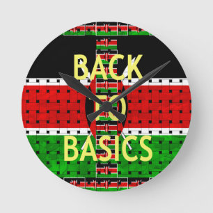 Back to Basics: Kenya Flag Themed Weaving Culture Round Clock