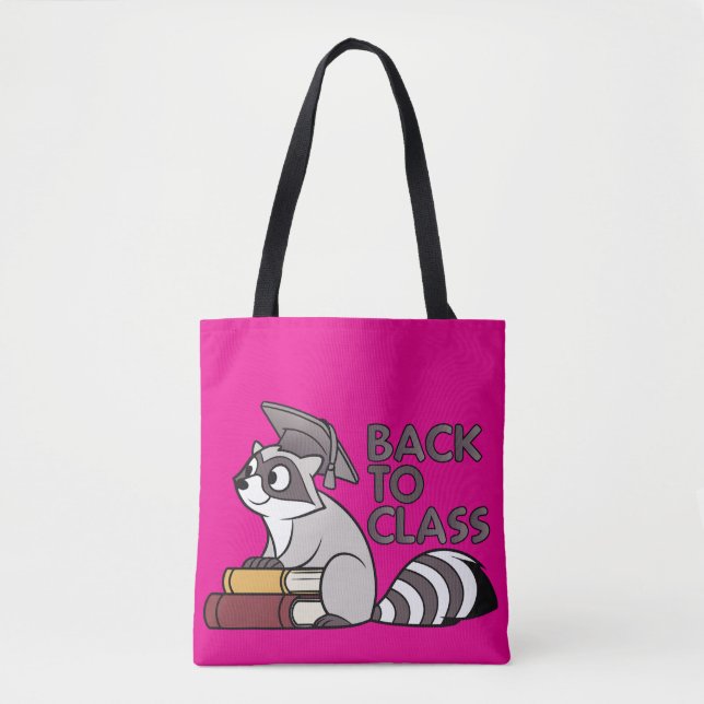Back to Class 2025 Racoon Design Tote Bag (Front)