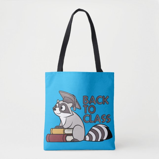 Back to Class 2025 Racoon Design Tote Bag (Front)