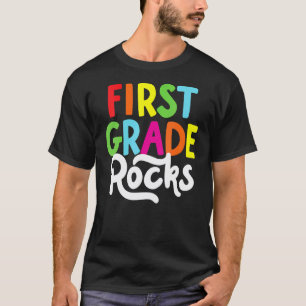Back To First Day Of School 1st Grade Rocks Teache T-Shirt