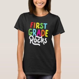 Back To First Day Of School 1st Grade Rocks Teache T-Shirt