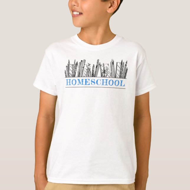 Back to Homeschool: Men, Women, and Kids Matching  T-Shirt (Front)
