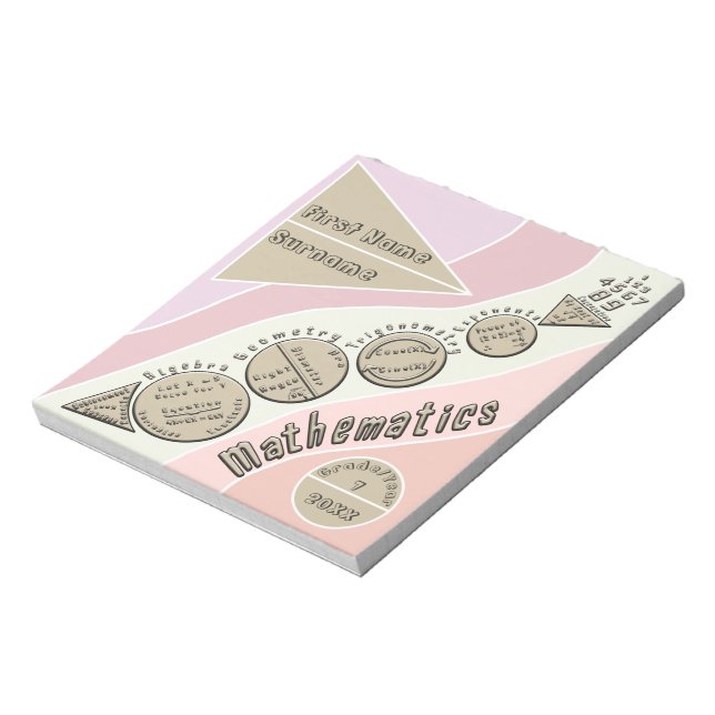 Back To Mathematics  Notepad (Rotated)