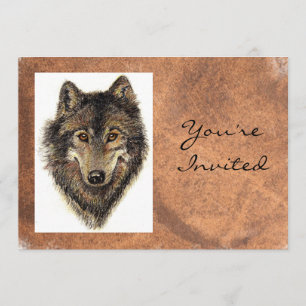 Back to Nature, Wolf, Animal Birthday Invite
