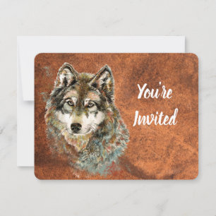 Back to Nature, Wolf, Animal Party Invite