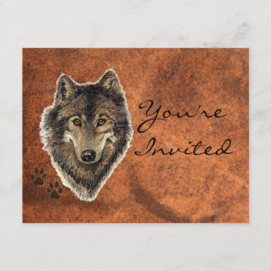 Back to Nature, Wolf, Animal Party Invite
